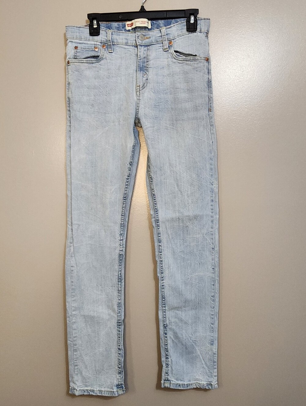 Levi's 502 Light Wash Boys Regular Tapered Jeans Size 18 Reg 29/31